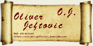 Oliver Jeftović vizit kartica